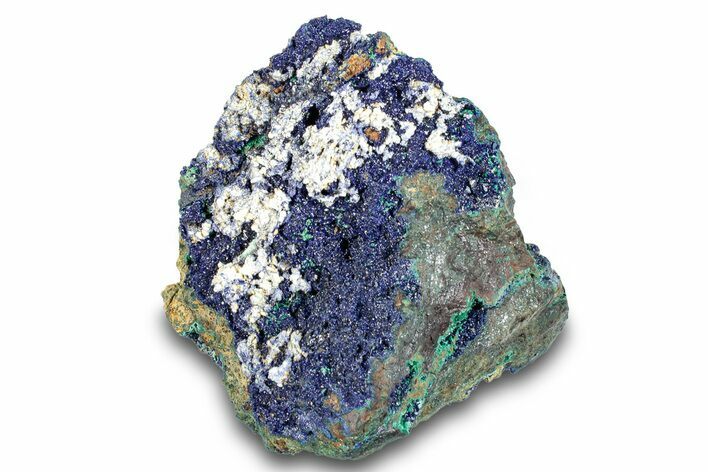 Sparkling Azurite and Malachite with Chalcopyrite - Morocco #274493